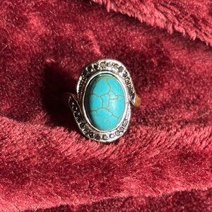 Turquoise and Silver Women's Ring
